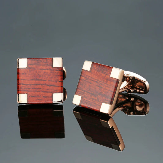 Talisman Cufflink – Rosewood Gold