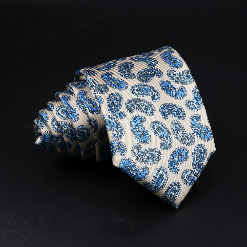 Gualtieri - Ivory Blue Paisley Tie