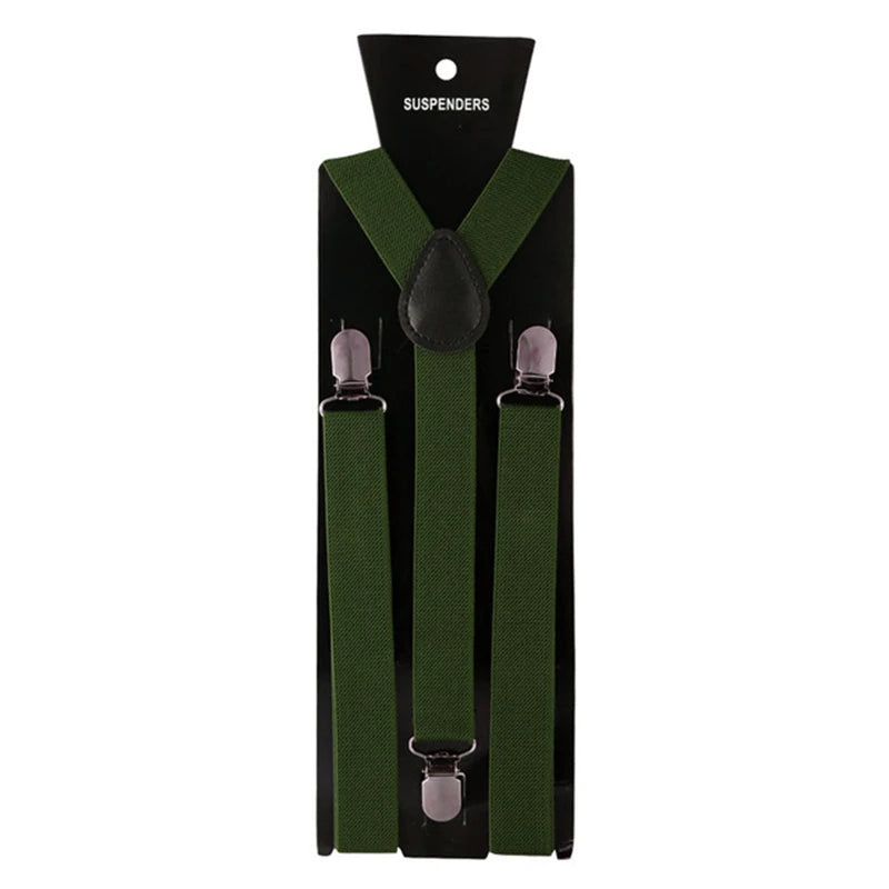 Olive Green suspenders