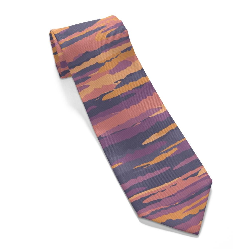 Bernstorff - Dusk Purple & Orange Painted Horizon Tie – Canyon Sunset
