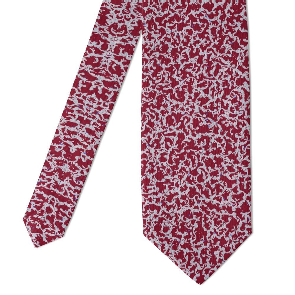 Lamoignon - Burgundy & Silver Baroque Scroll Tie – Palace Ball