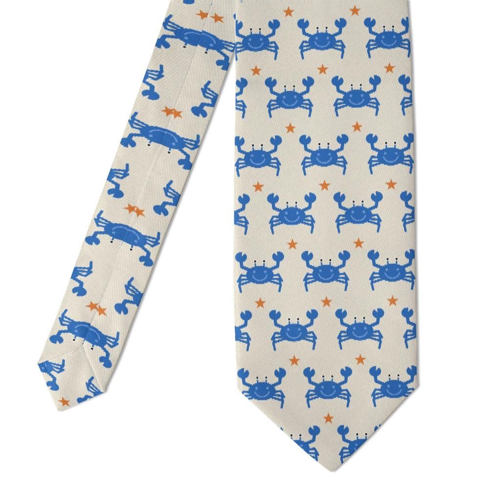 Stadion - Cream & Blue Crab Tie – Blue Claw