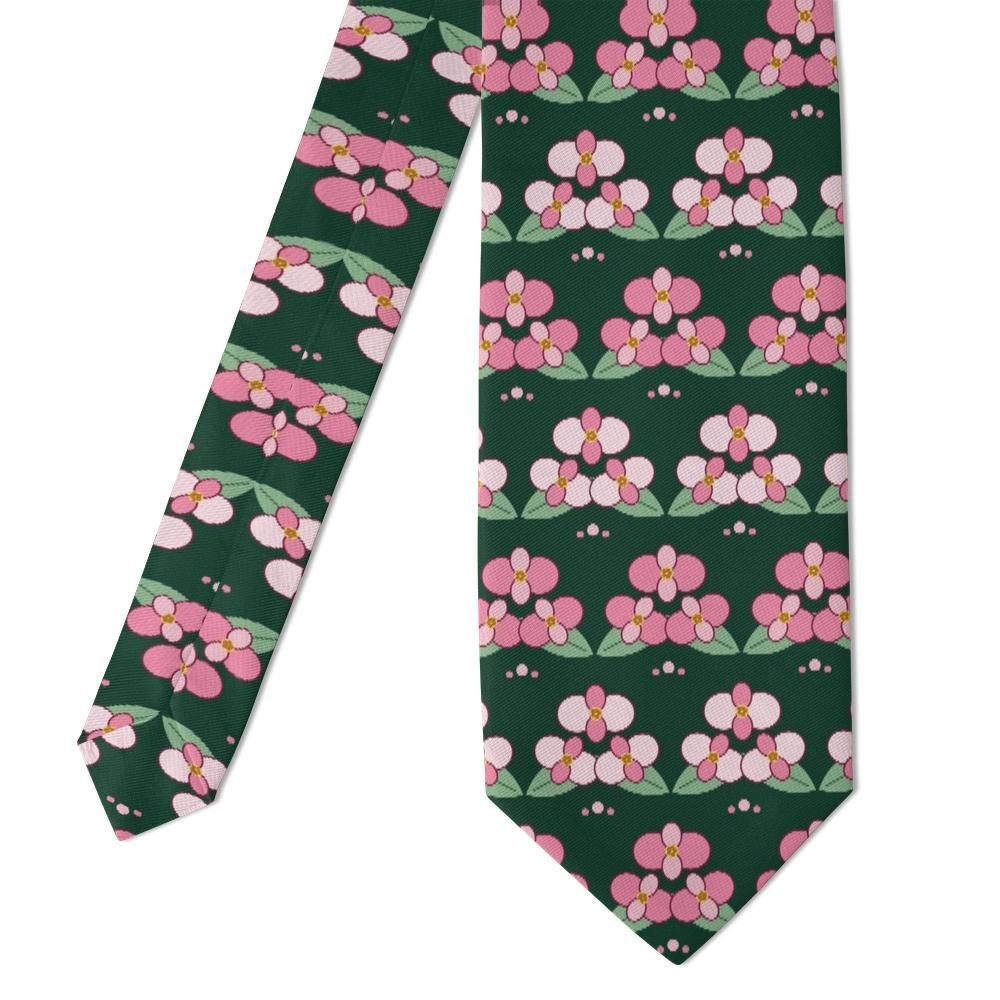 Porcia - Forest & Pink Begonia Tie – Garden Party