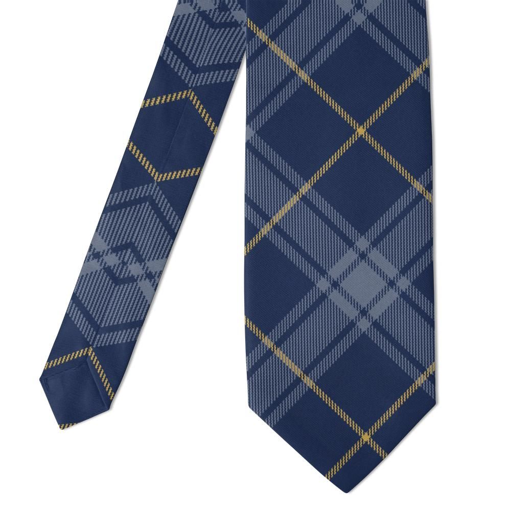 Pelham - Navy & Gold Heritage Check Tie – Savile Row