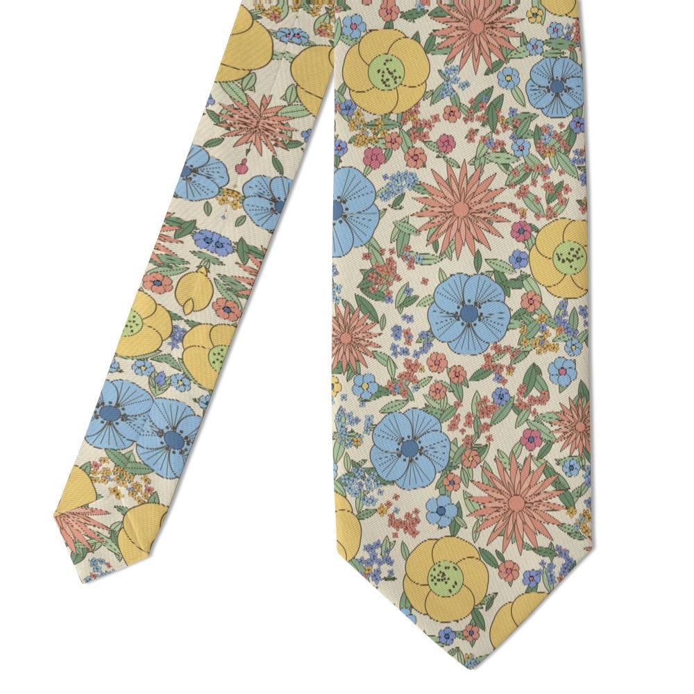 Schimmelmann - Cream & Pastel Blooming Garden Tie – English Cottage