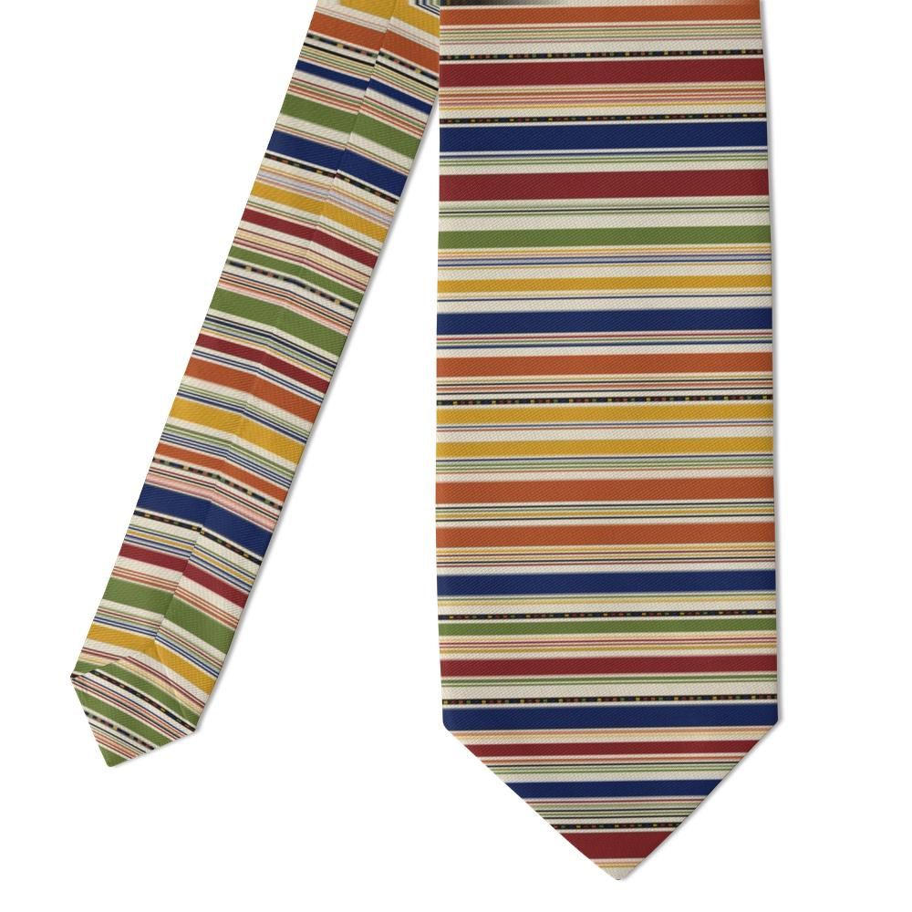 Viffert - Cream & Rust Bayadere Stripe Tie – Desert Bands