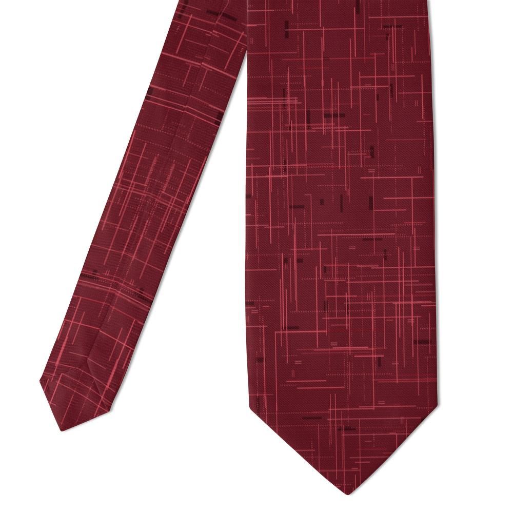 Bramber - Burgundy Textured Plaid Tie – Ember Grid