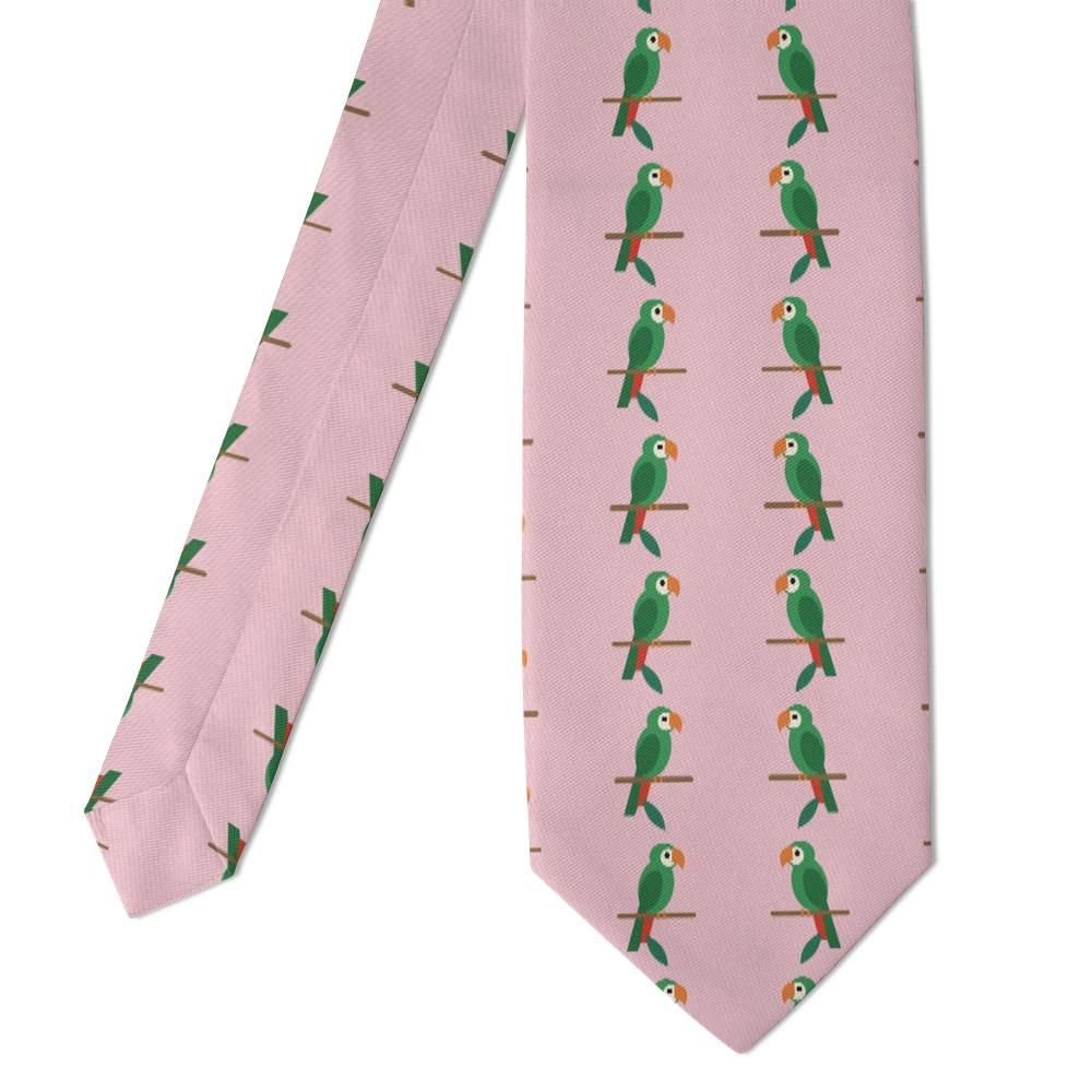 Schaumburg - Pink & Green Parrot Tie – Tropic Lounge