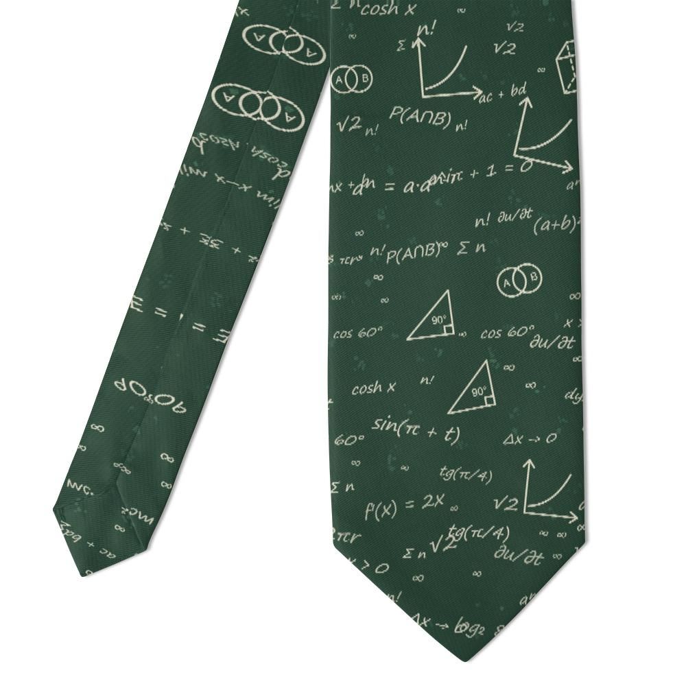 Ulfeldt - Green & Cream Chalkboard Equation Tie – Old School Blackboard