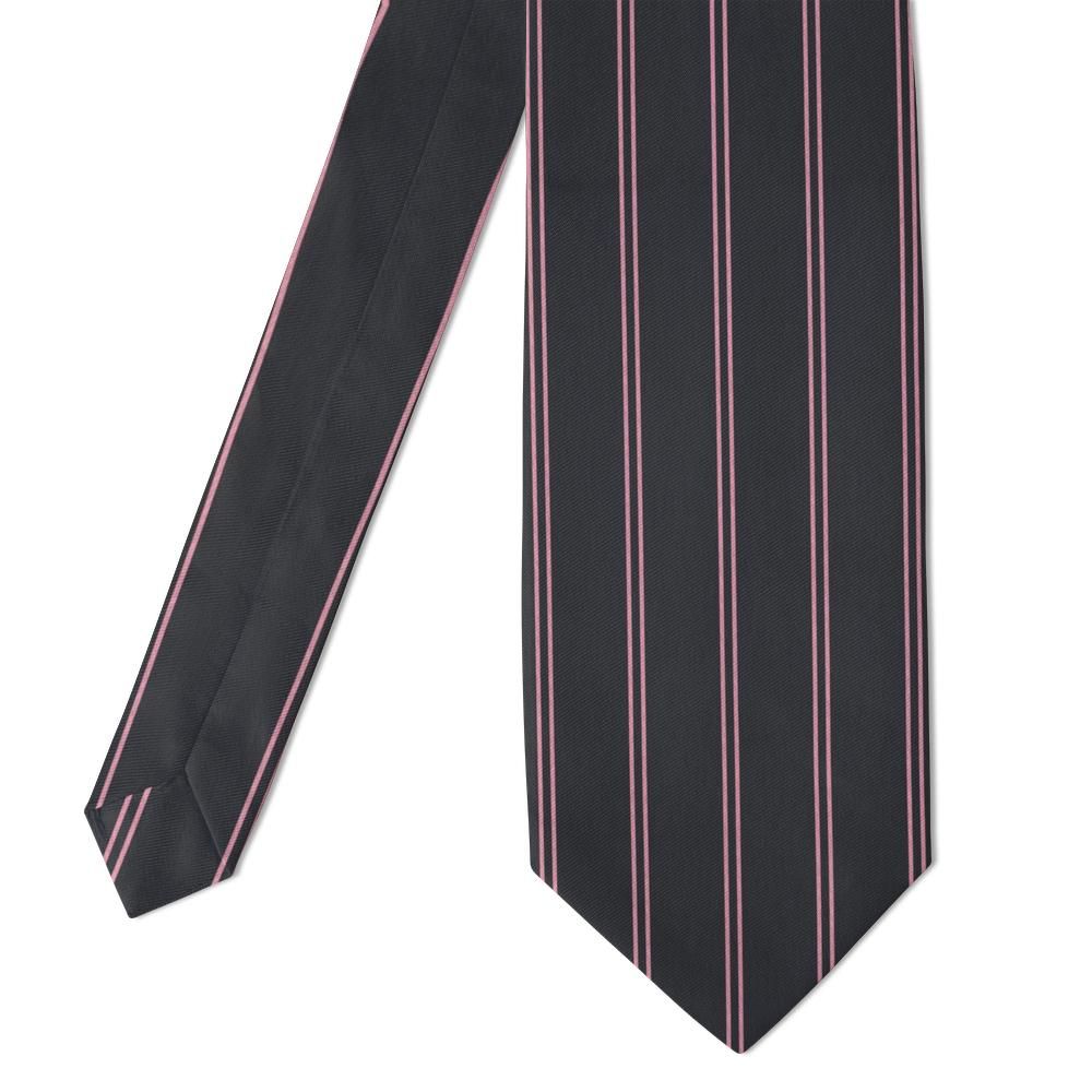 Bildt - Charcoal & Pink Tramline Stripe Tie – Sharp with a Smile