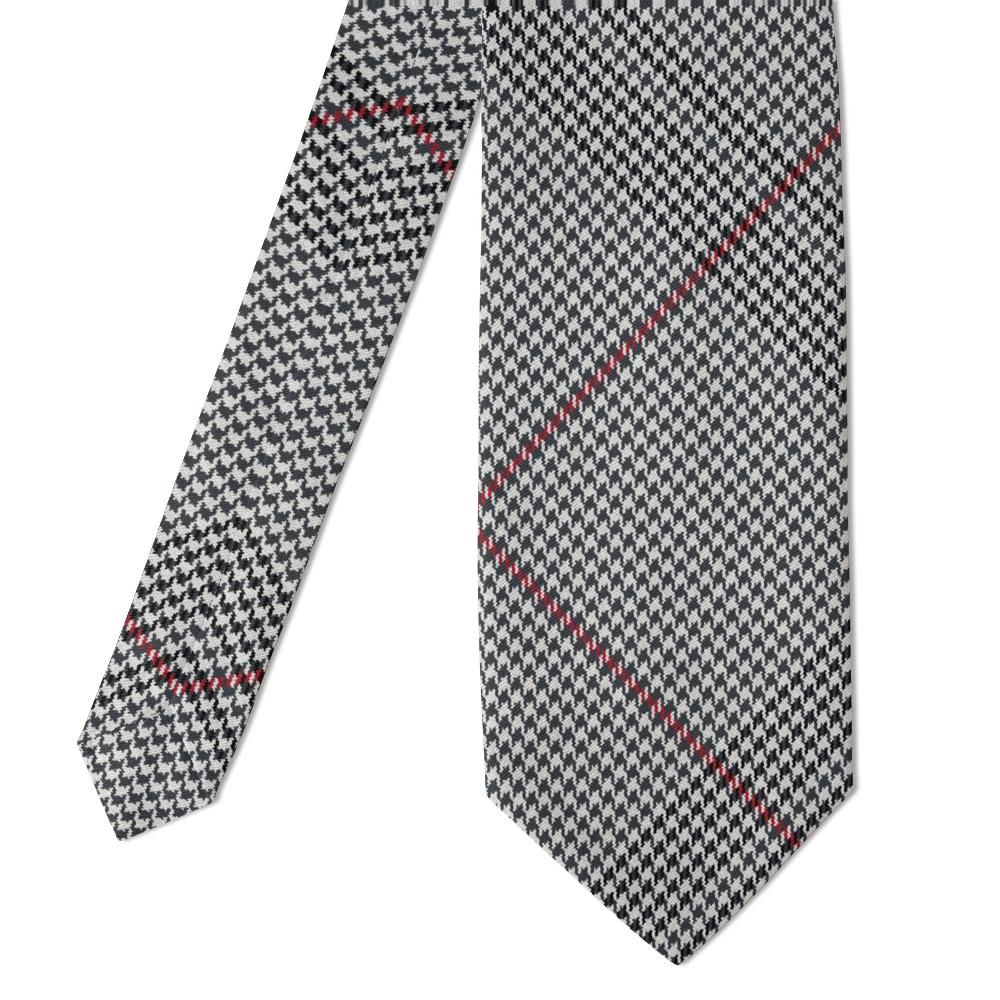 Urquhart - Charcoal & Red Glen Check Tie – Royal Heritage