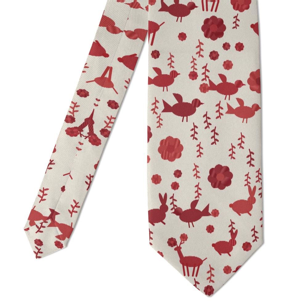 Skram - Red & Cream Otomi Embroidery Tie – Village Story
