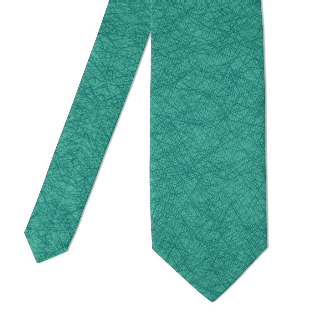 Rosenkrantz - Aqua & Teal Sketch Texture Tie – Seaglass Linen