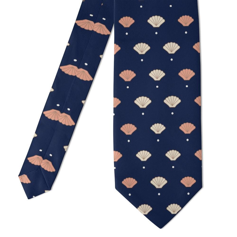 Oettingen - Navy & Coral Shell Tie – Harbour Walk