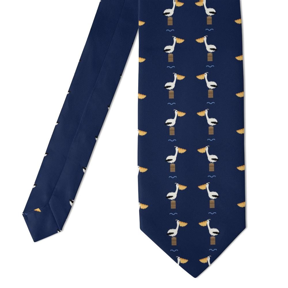 Wratislaw - Navy & White Pelican Tie – Pier Lights