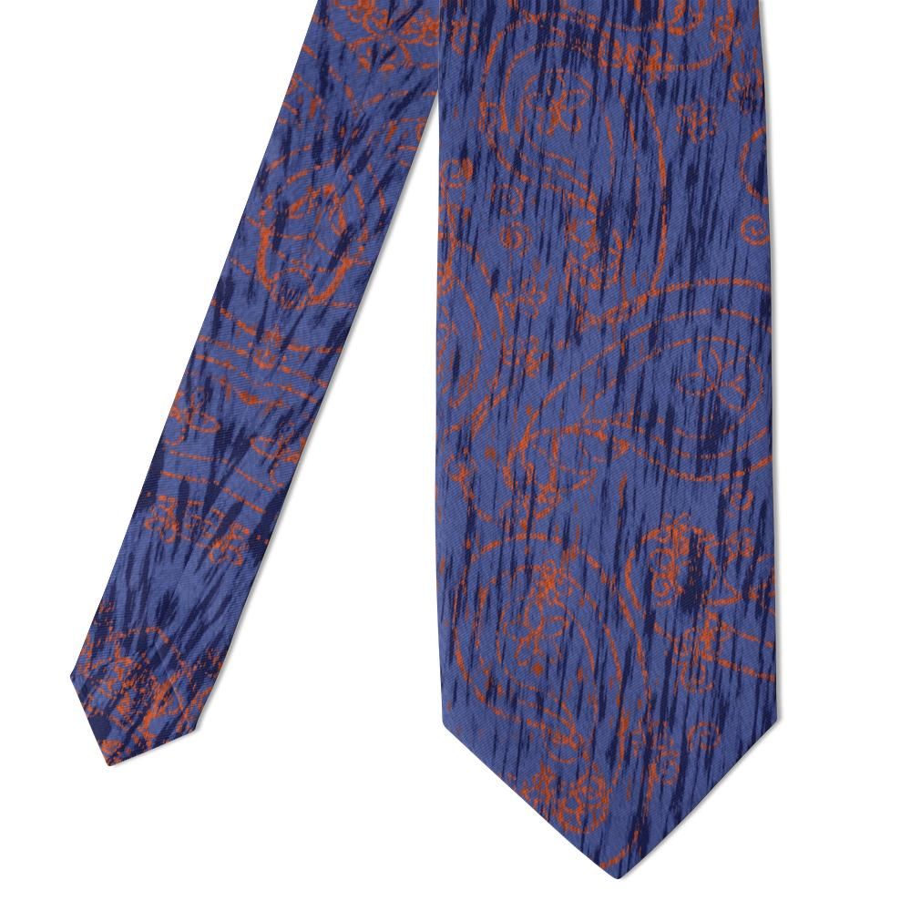 Rosenberg - Navy & Rust Strie Paisley Tie – Krumlov Ember