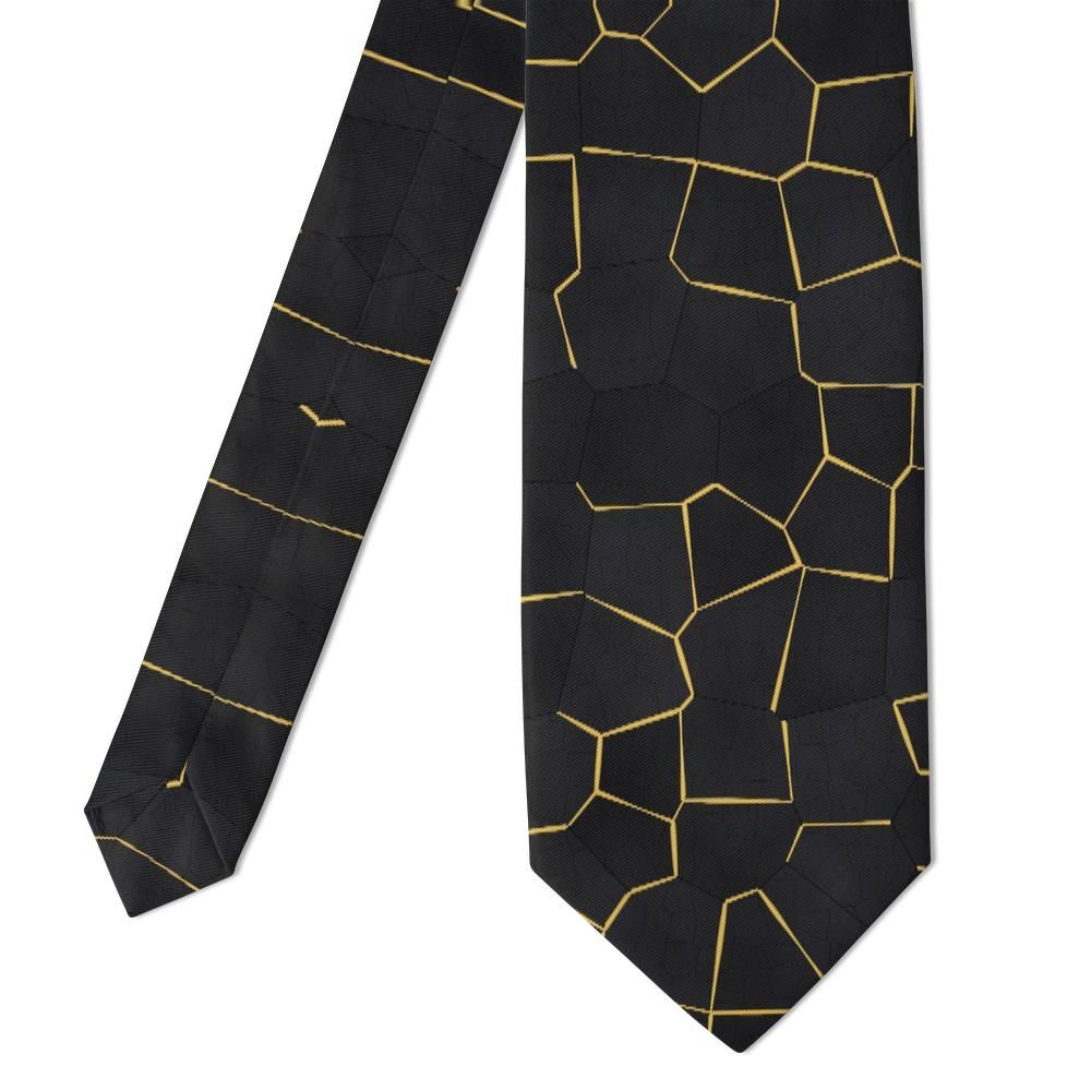Levetzau - Black & Gold Kintsugi Tie – Golden Repair