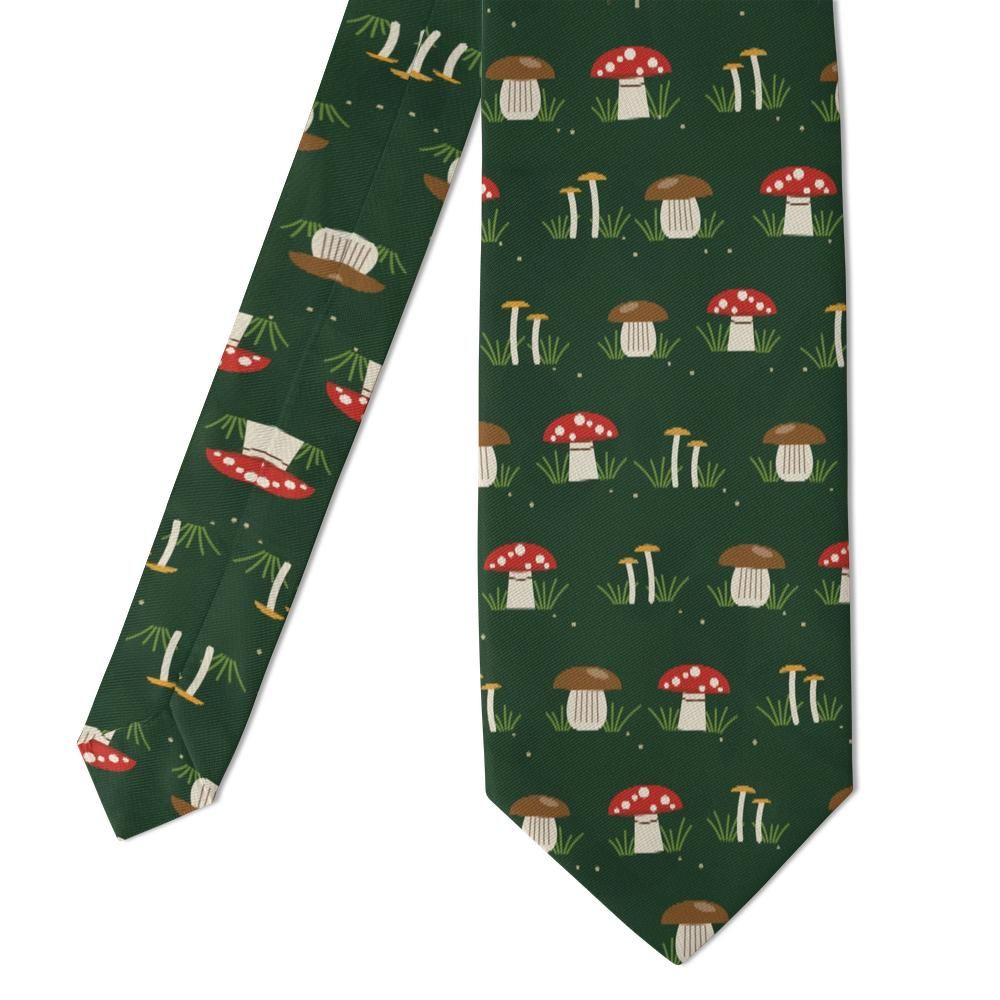 Hvitfeldt - Green & Red Mushroom Tie – Forest Forager Charm
