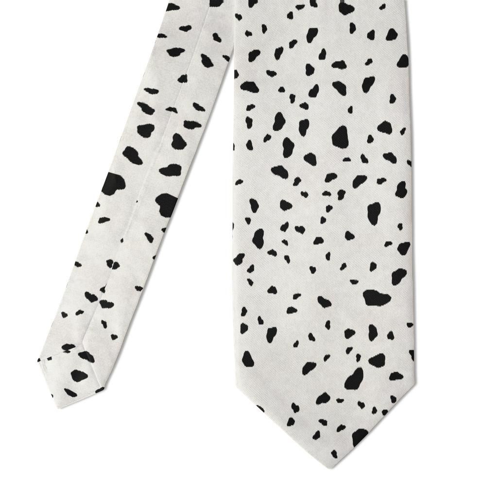 Munthe - White & Black Dalmatian Spot Tie – Classic Spotted Charm