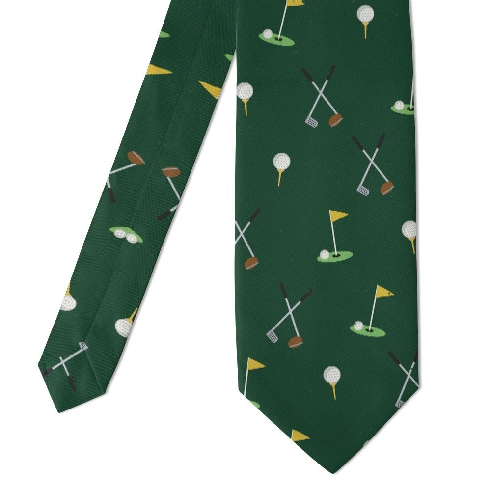 Nostitz - Forest Golf Motif Tie – Clubhouse Green