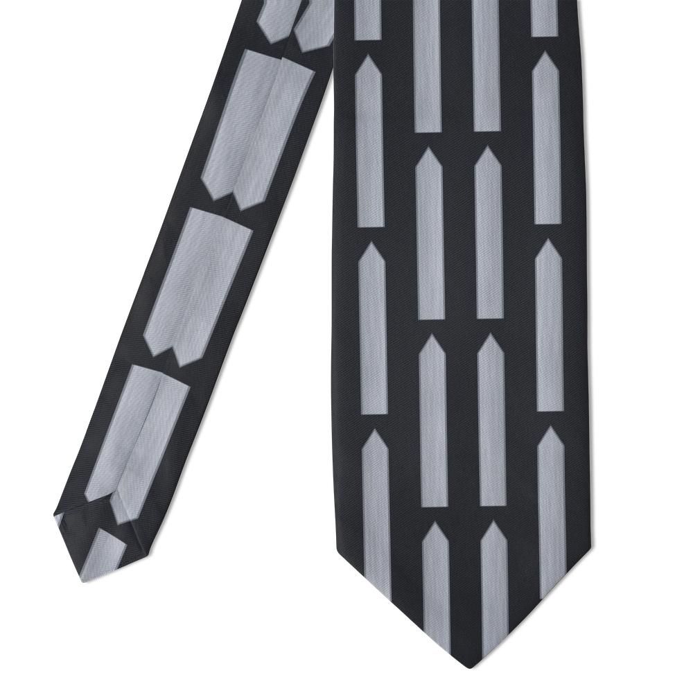 Heeckeren - Charcoal & Silver Picket Stripe Tie – City Railings