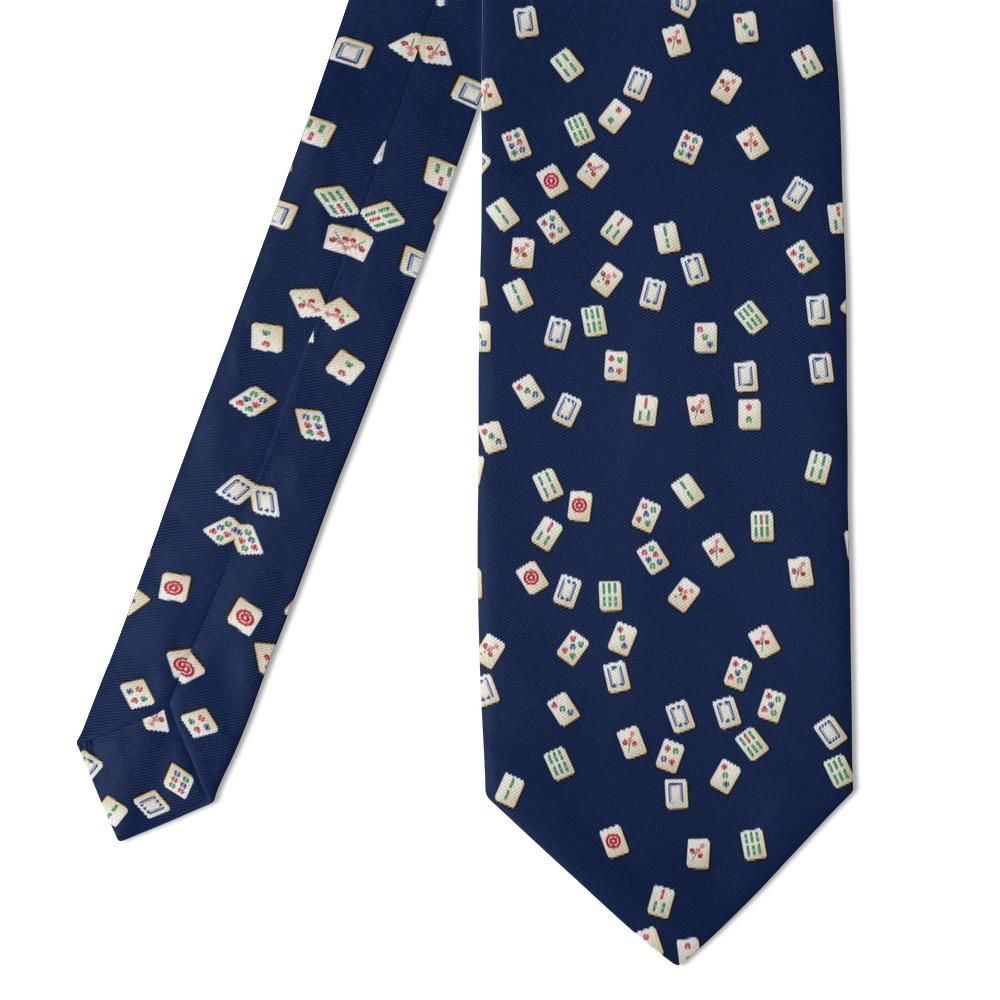 Seilern - Navy & Gold Mahjong Tile Tie – A Winning Hand for Game Night