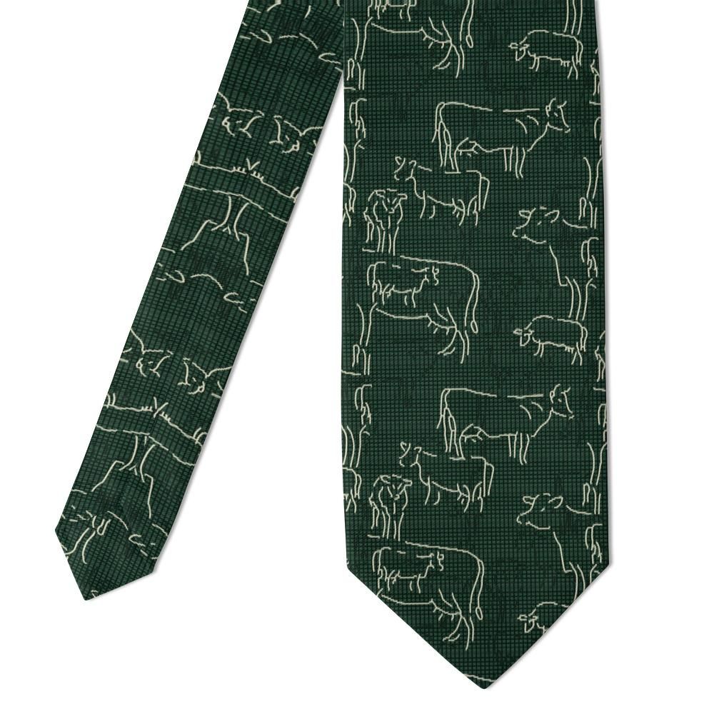 Beltrán - Forest & Cream Abstract Cow Tie – Alpine Meadow