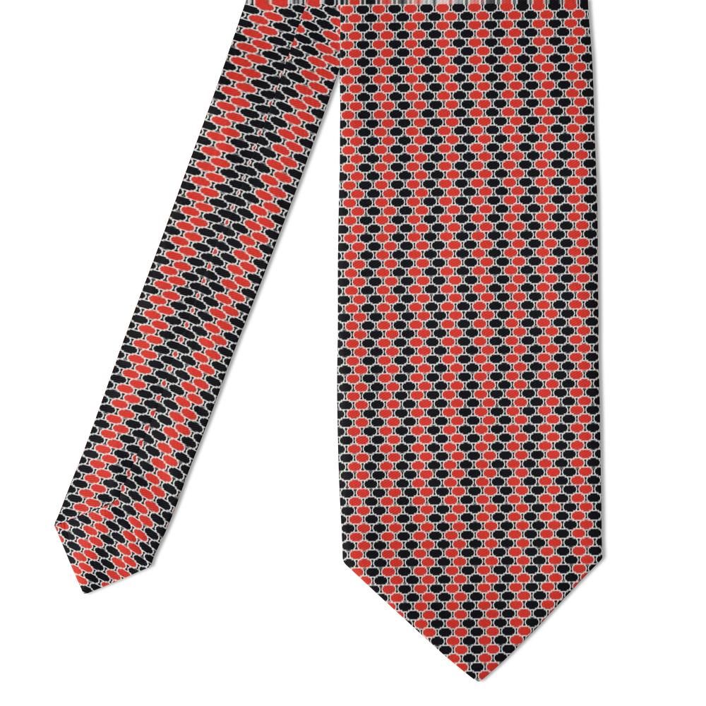 Bérenger - Red & Black Wave Lattice Tie – Bold Pulse