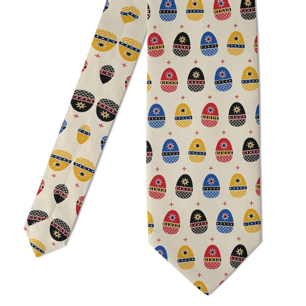 Rosenstand - Cream Multicolor Pysanka Egg Tie – Easter Morning