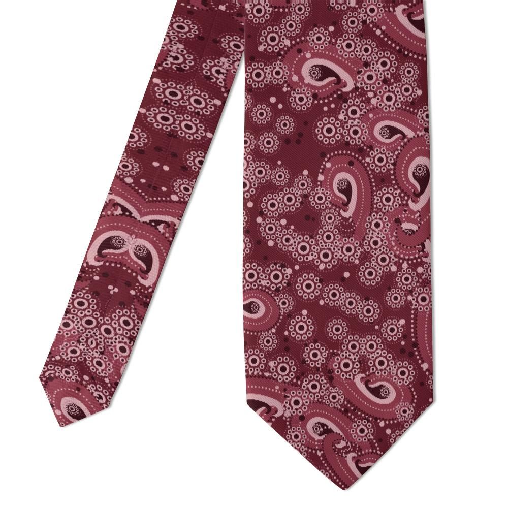 Huitfeldt - Burgundy Beaded Paisley Tie – Tonal Dotwork