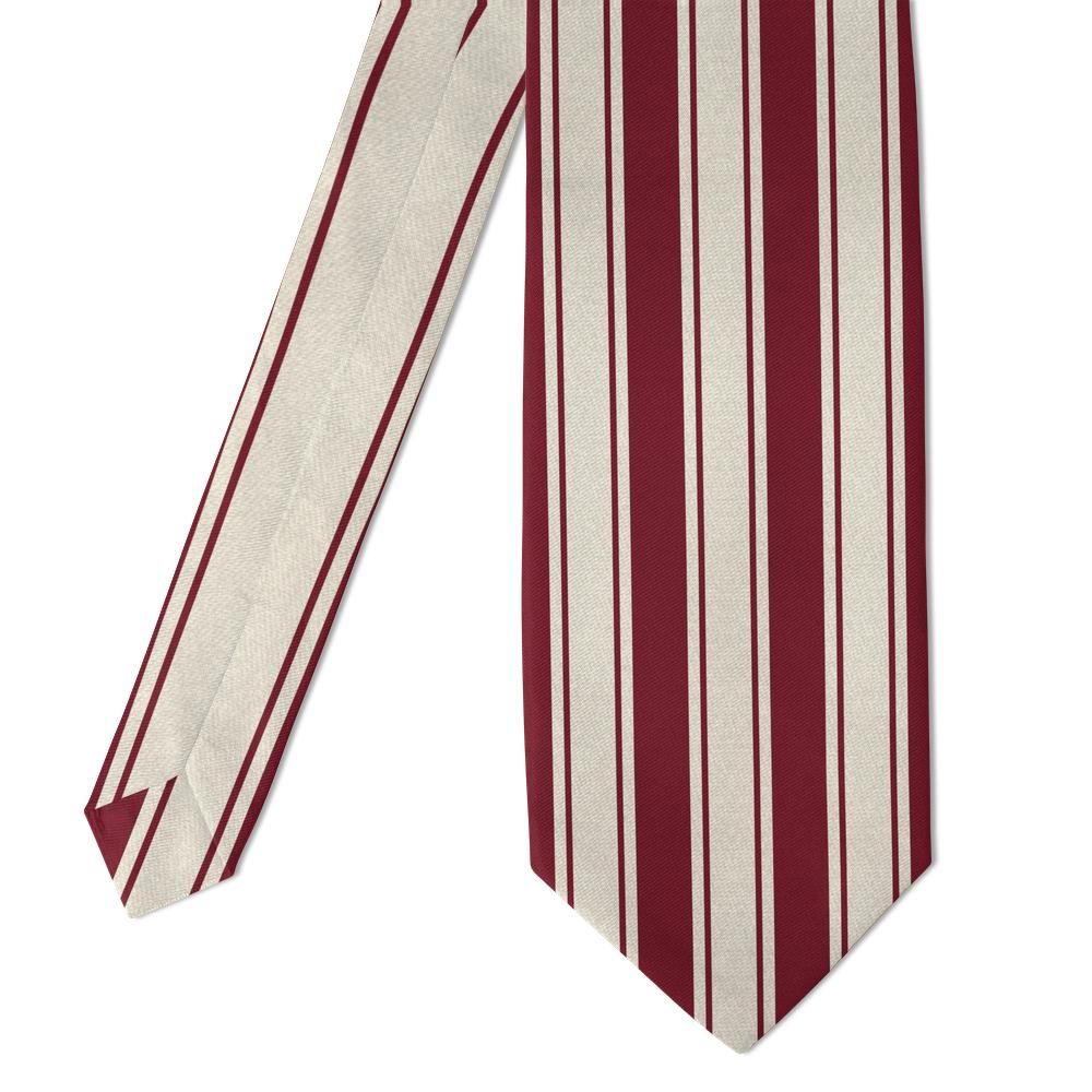 Bethlen - Burgundy & Cream Butcher Stripe Tie – Corner Bistro