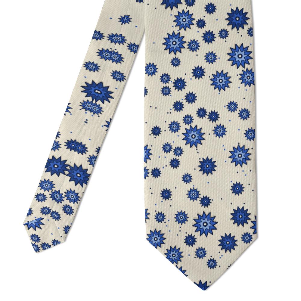 Ginori - Cream & Blue Pop Art Floral Tie – Gallery Opening