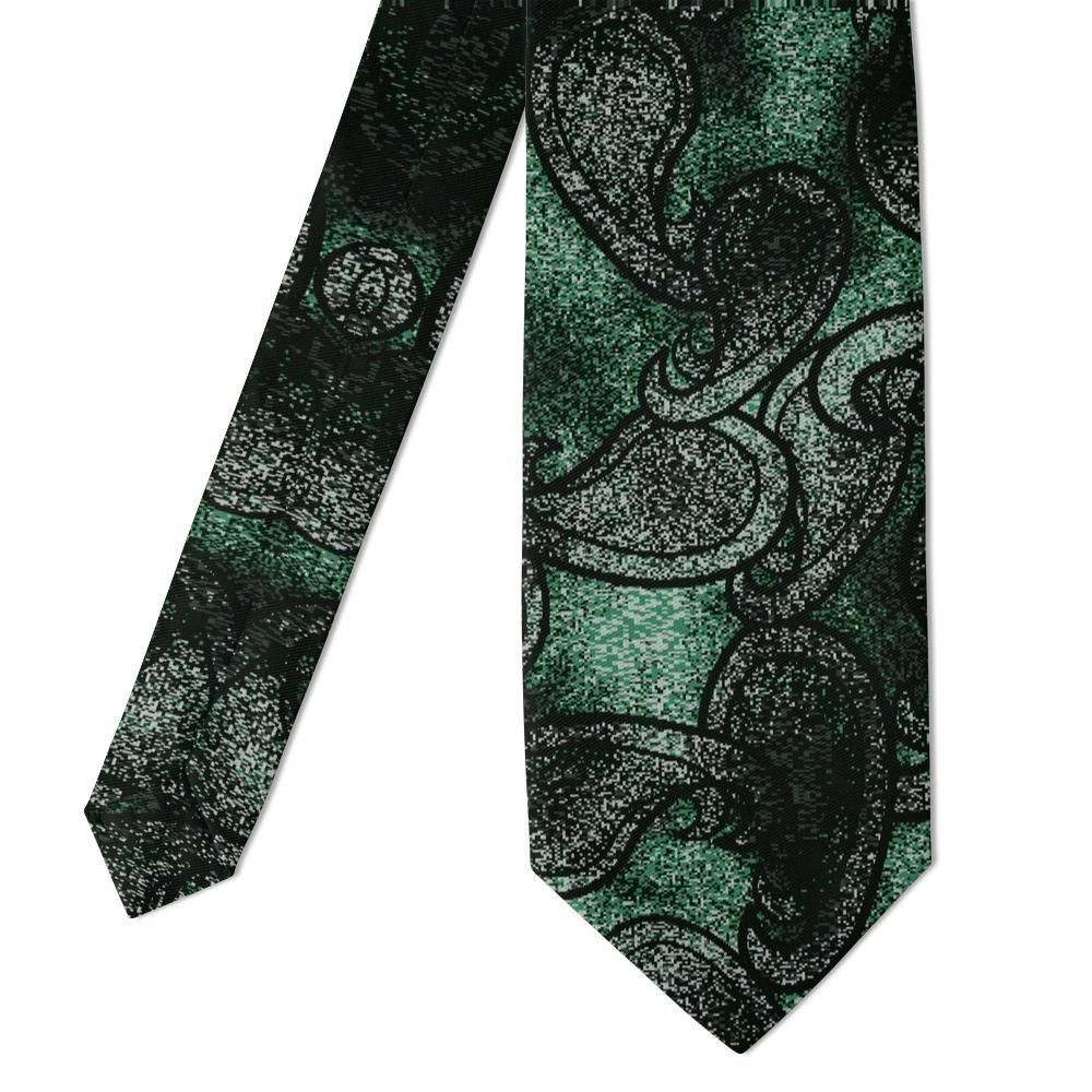 Ashcombe - Emerald Noir Paisley Tie – Forest Gala