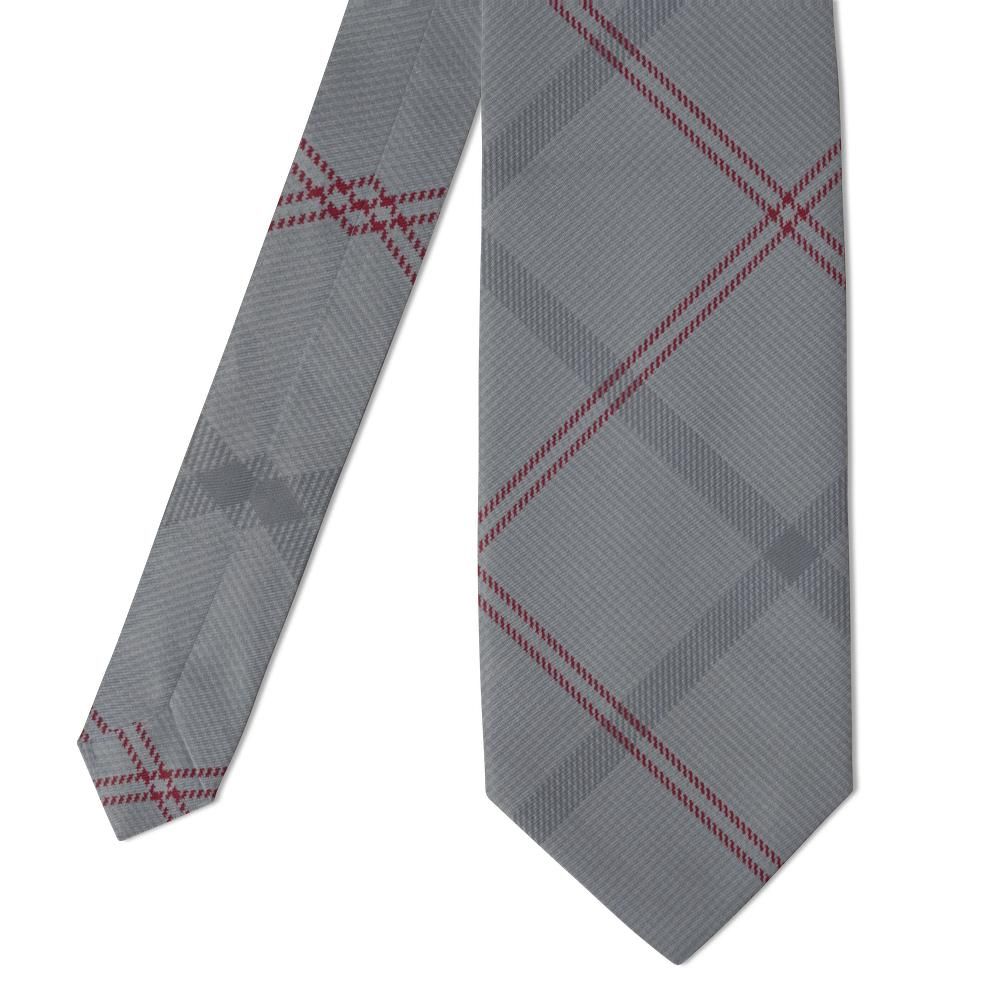 Bentinck - Grey & Burgundy Windowpane Check Tie – City Office
