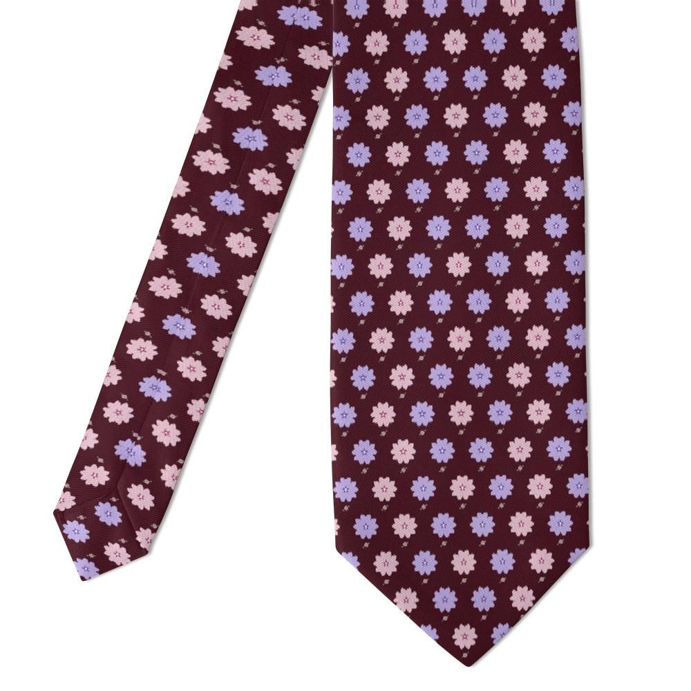 Törring - Burgundy & Lilac Phlox Tie – Evening Garden