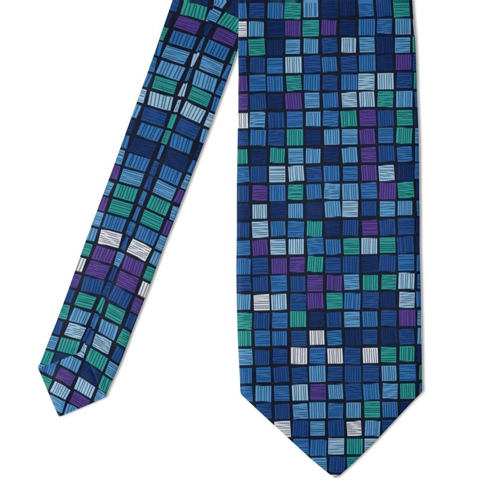 Tennant - Blue Mosaic Basket Weave Tie – Harbour Tiles