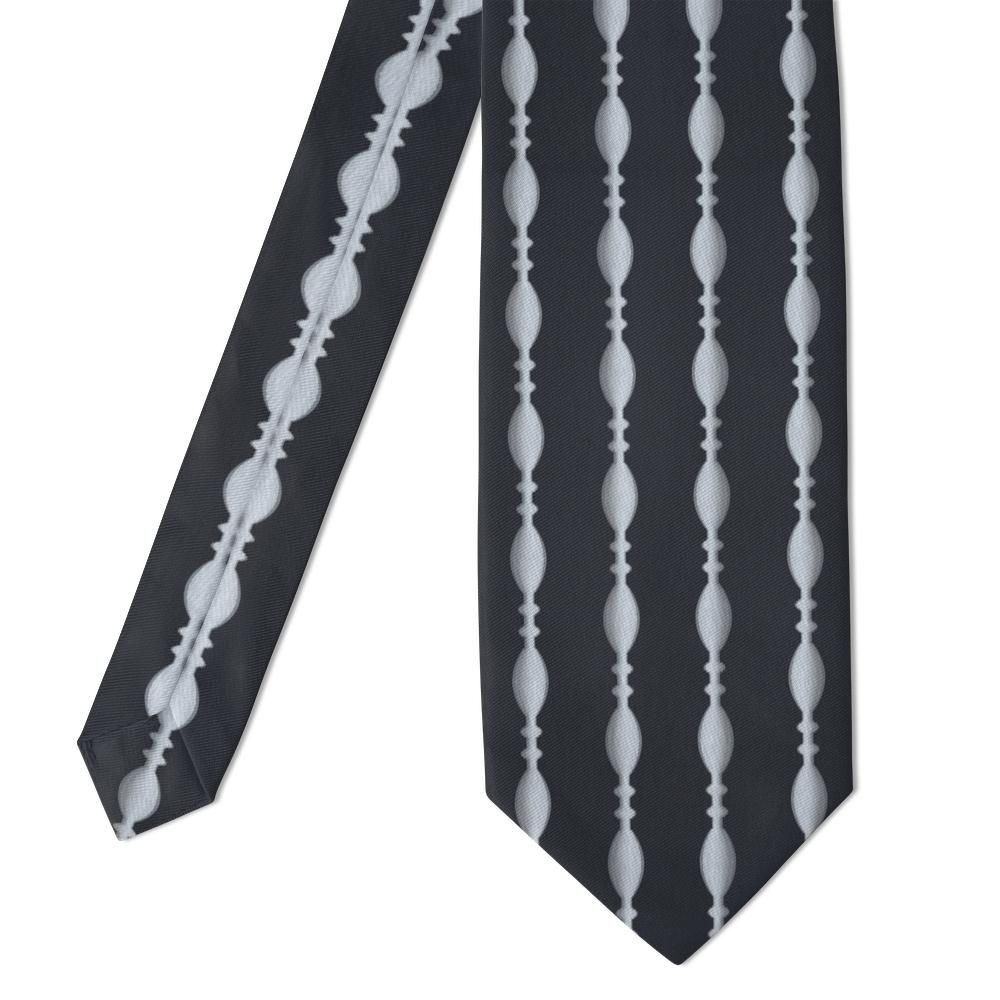 Ramsay - Charcoal & Silver Spindle Stripe Tie – Modern Classic