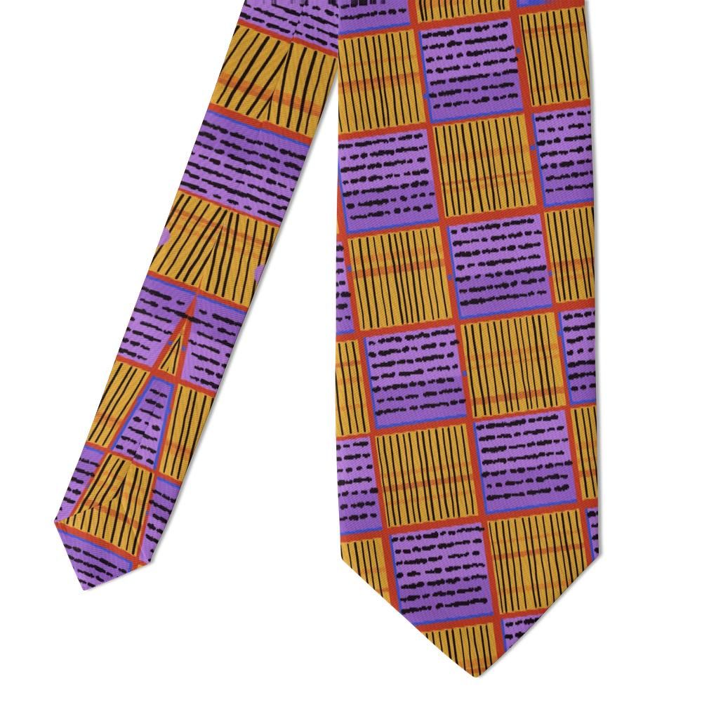 Lubomirski - Violet & Saffron Basketweave Check Tie – Lancut Salon