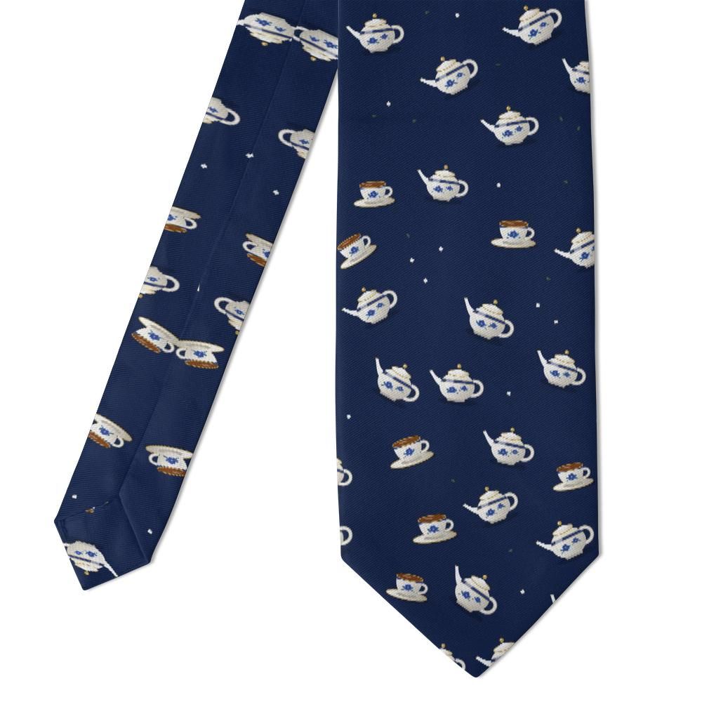 Rzewuski - Navy Teapot Tie – Blue-and-White China for Teatime