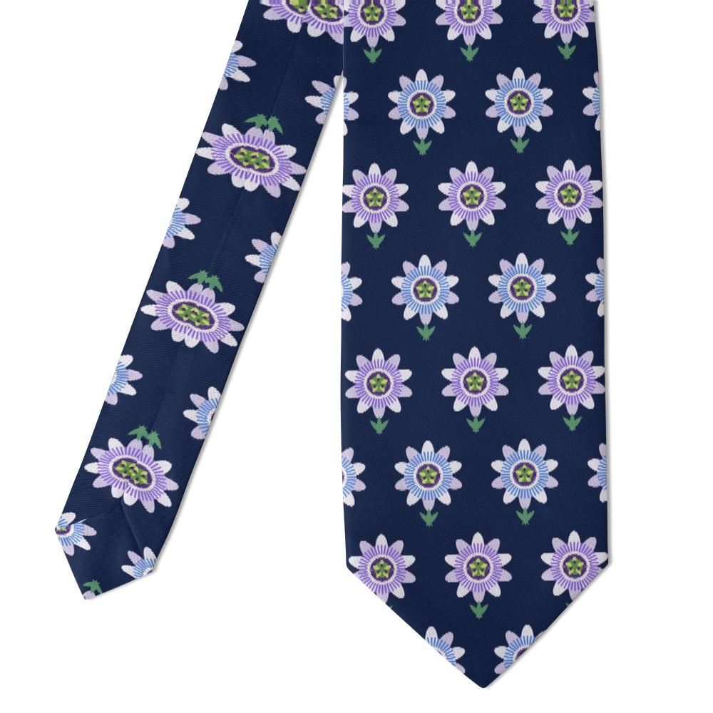 Breuner - Navy & Lilac Passionflower Tie – Conservatory