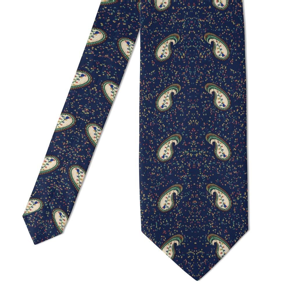 Csaky - Navy & Ivory Kashmir Paisley Tie – Srinagar Night