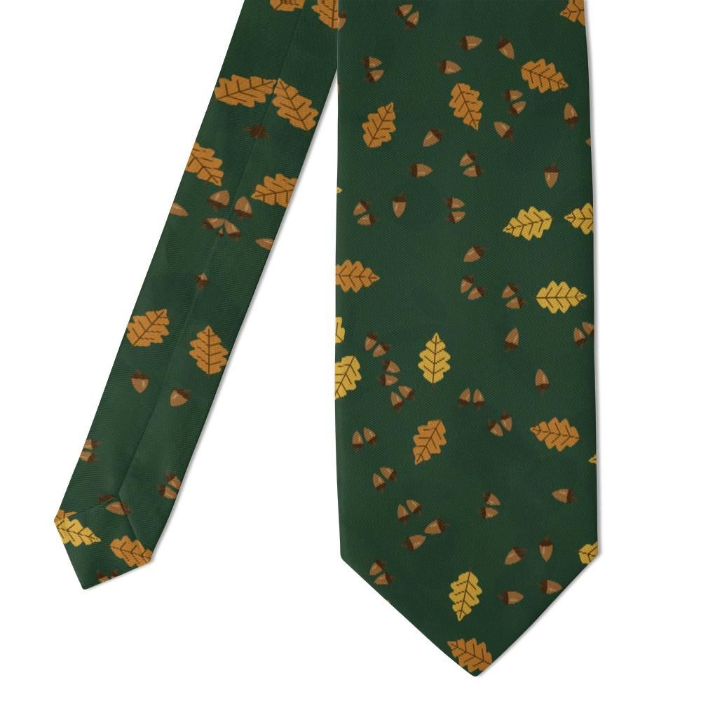 Goye - Green & Gold Acorn & Oak Tie – Country Estate Autumn