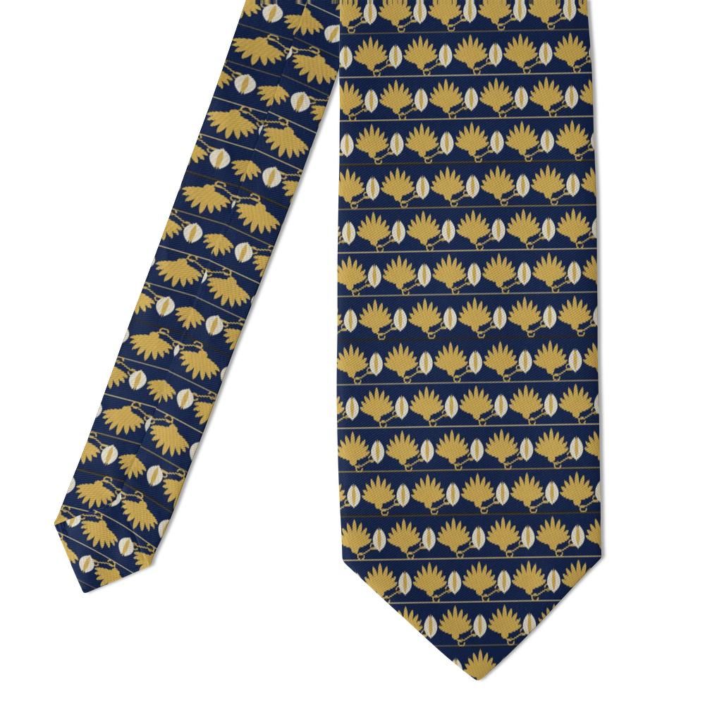 Munk - Navy & Gold Anthemion Tie – Palmette & Lotus Grace