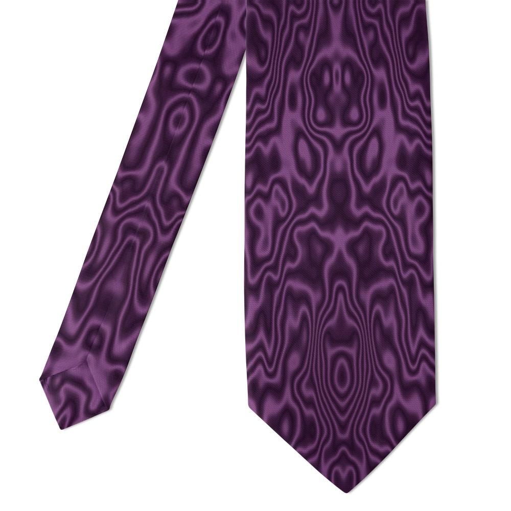 Silfversparre - Plum Watered Silk Tie – Velvet Soirée
