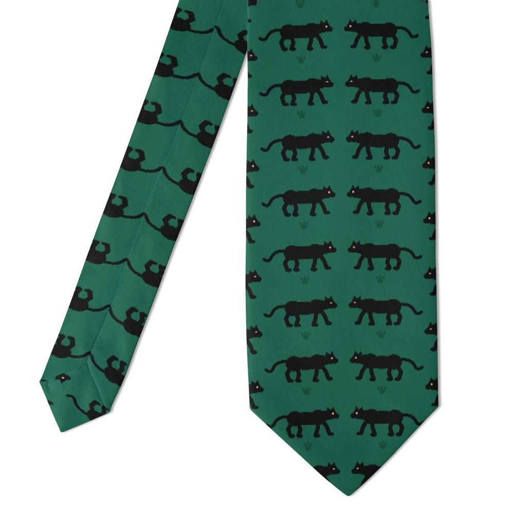 Pernštejn - Emerald & Black Panther Tie – Jungle Shadow