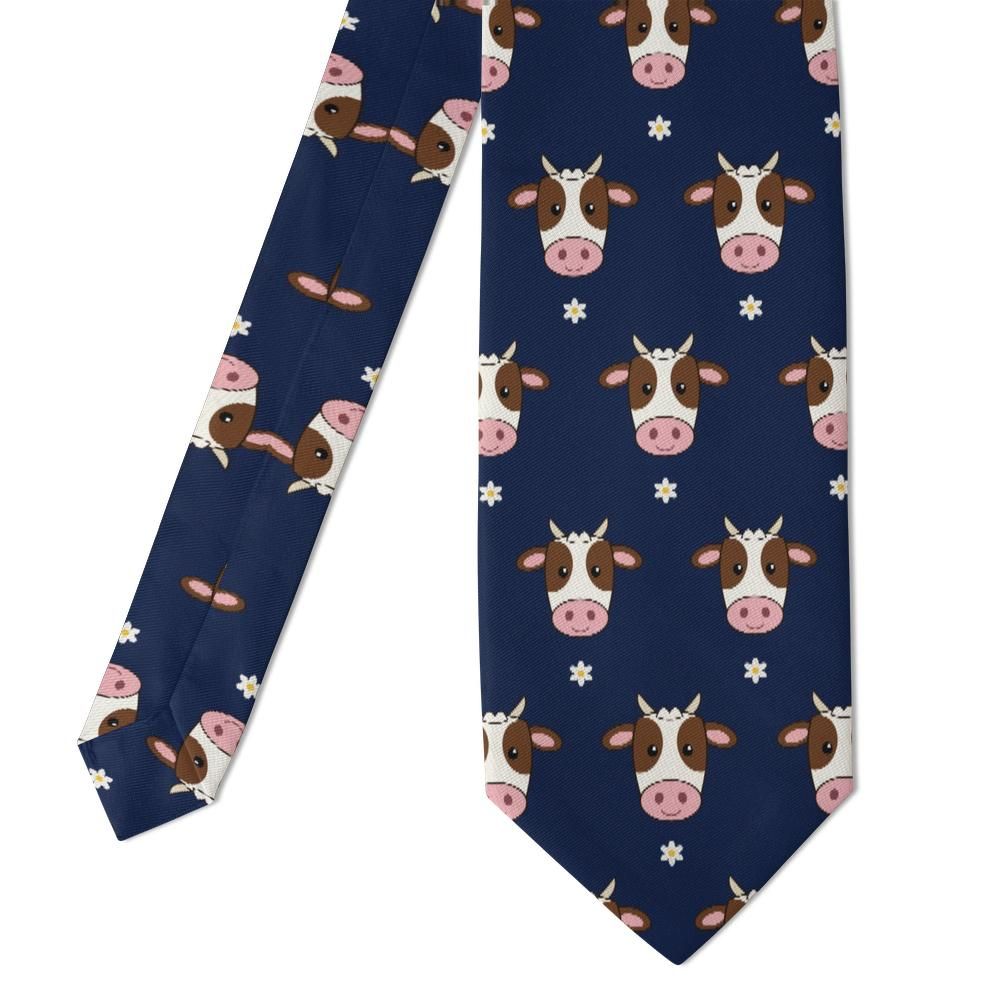 Pálffy - Navy Dairy Cow Tie – Brown Cow Evening