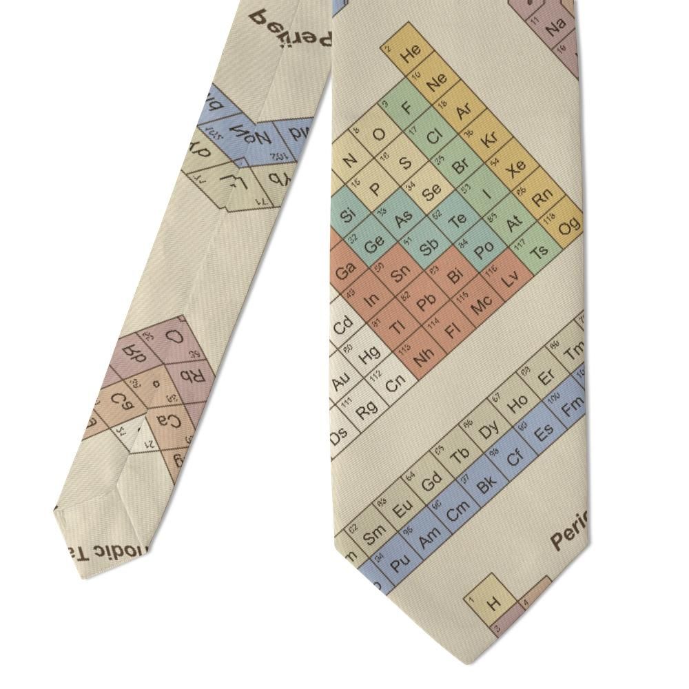 Knuth - Cream & Sepia Periodic Table Tie – Vintage Laboratory