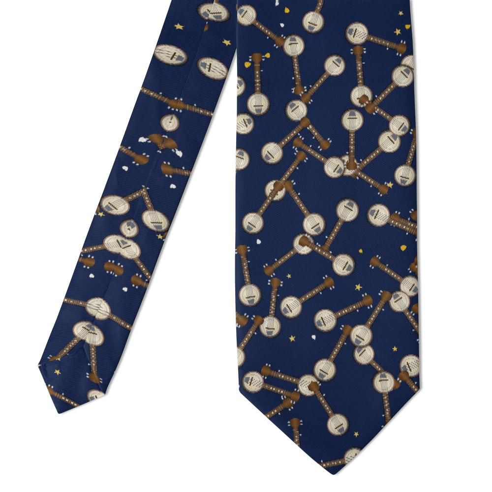 Mycielski - Navy Banjo Tie – Bluegrass Night
