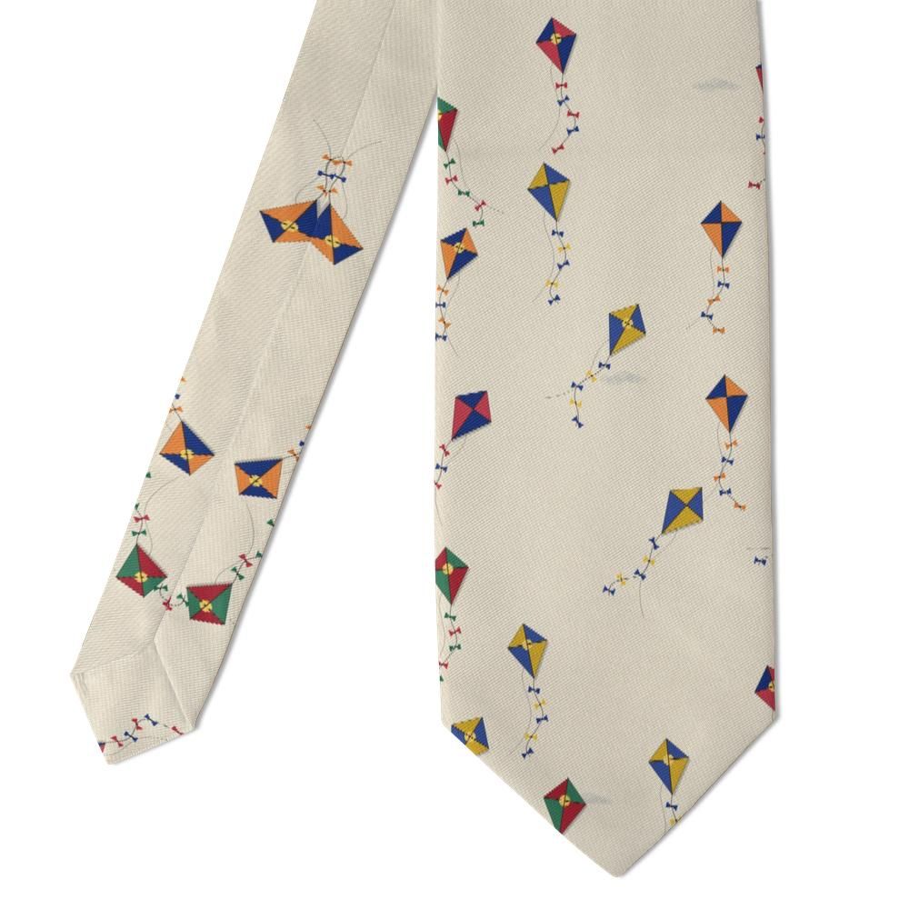 Poniatowski - Cream Kite Tie – Seaside Kites in Primary Colours