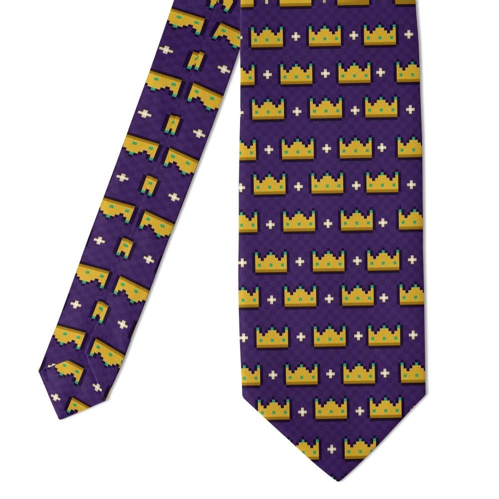 Montalto - Purple & Gold Pixel Crown Tie – Throne Room
